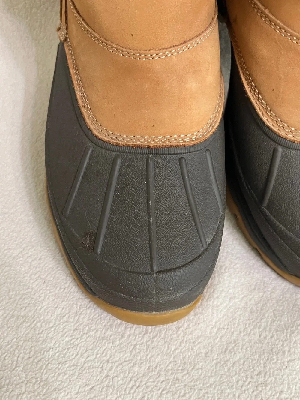 L.L.Bean Storm Chaser Boots Men's Size 8 M Brown Leather Waterproof Zip Winter